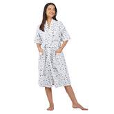 Rangoli Leopard 450 GSM Premium Cotton Bathrobe for Women